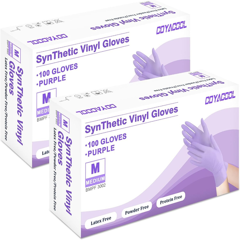 Exam Glove Nitrile - قفازات نيتريل أرجوانية للاستخدام مرة واحدة
