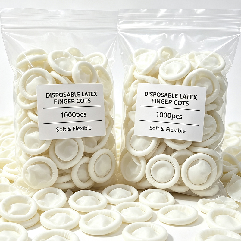 Latex Disposable Glove - 100-1000 قطعة من أغطية الأصابع البيضاء