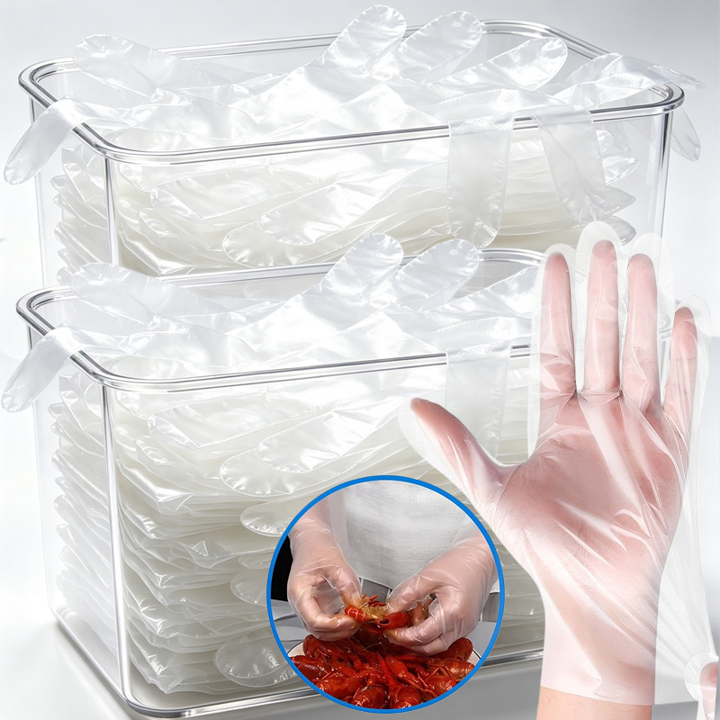 Latex Disposable Glove - قفازات بلاستيكية شفافة للاستخدام مرة واحدة