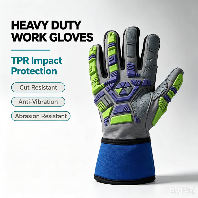 Work Glove Impact - قفاز أمان للعمل عالي التحمل، مقاومة