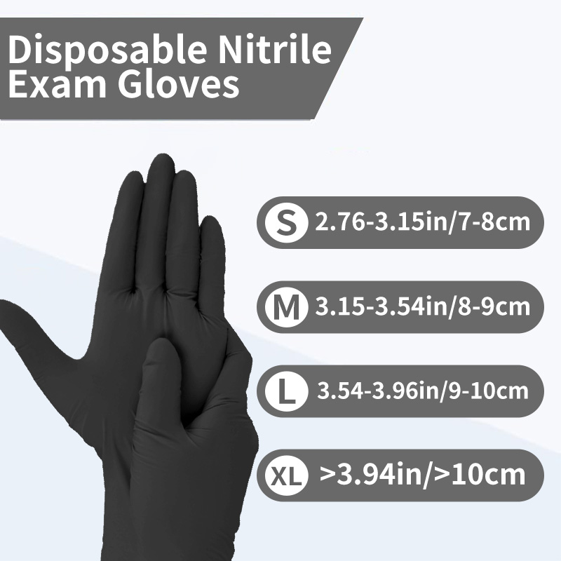 100-1000 قطعة من قفازات الفحص  - مراجعة Exam Glove Nitrile وسعره