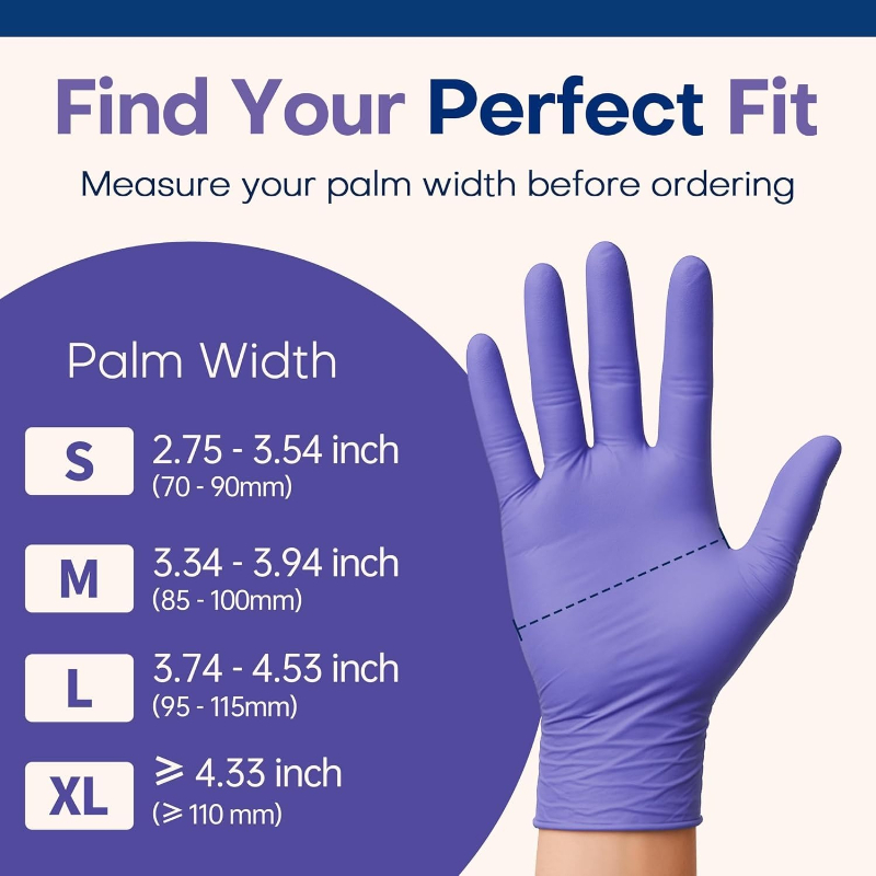 قفازات نيتريل أرجوانية للاستخد - مراجعة Exam Glove Nitrile وسعره