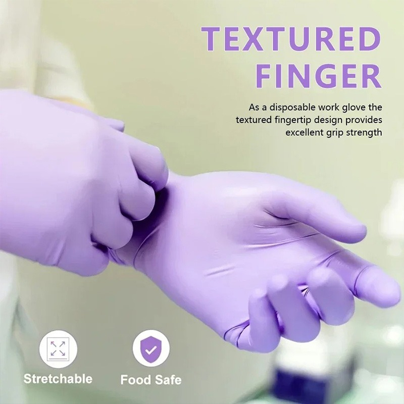 قفازات نيتريل أرجوانية للاستخد - مراجعة Exam Glove Nitrile وسعره
