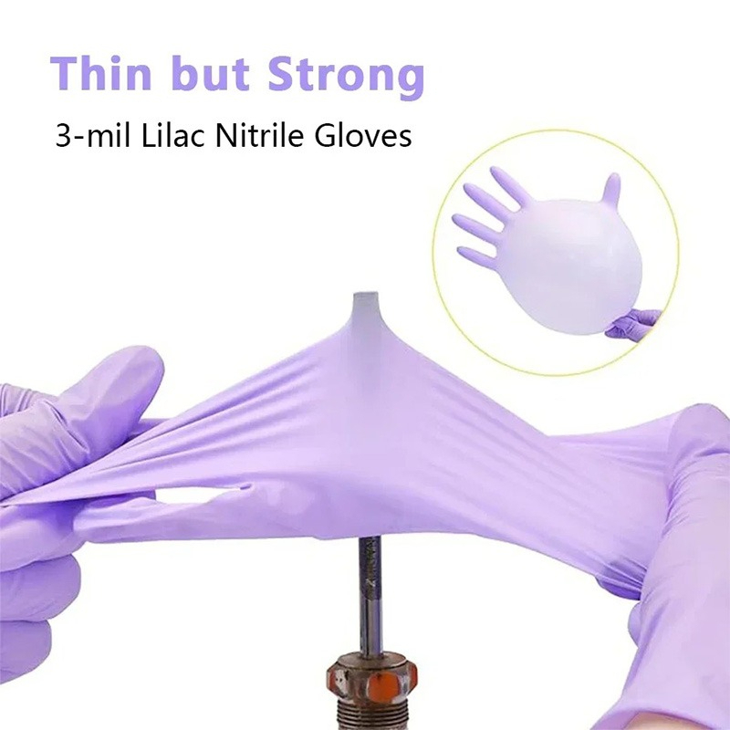 قفازات نيتريل أرجوانية للاستخد - مراجعة Exam Glove Nitrile وسعره