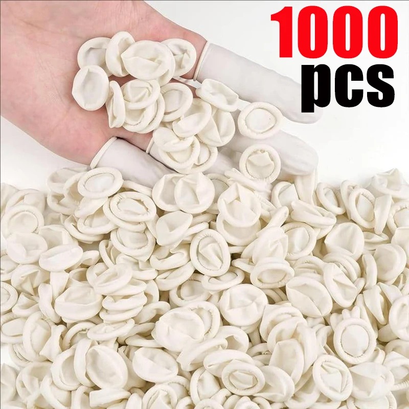 100-1000 قطعة من أغطية الأصابع - مراجعة Latex Disposable Glove وسعره