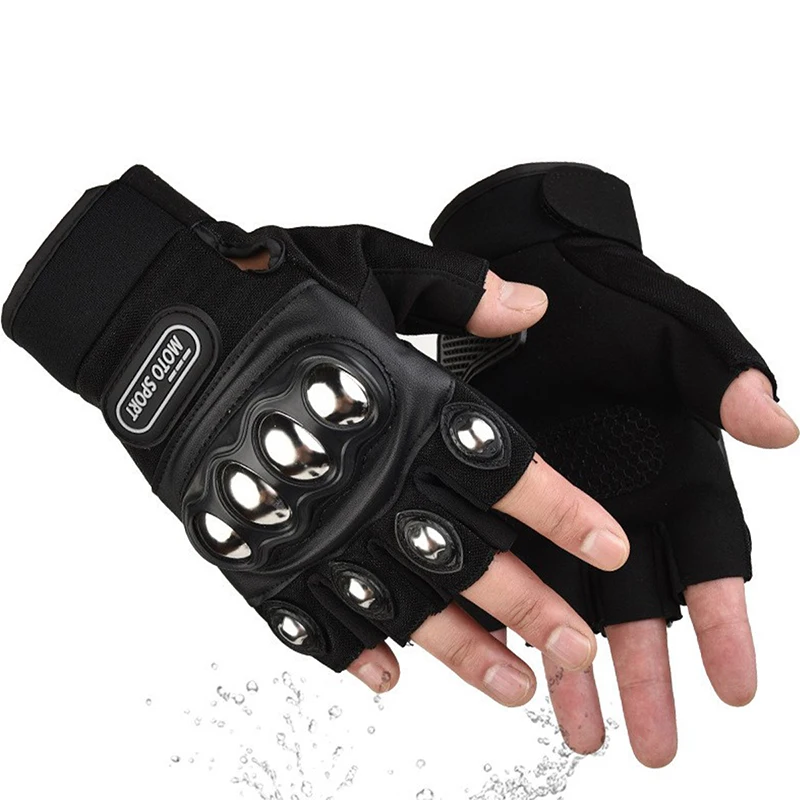 قفازات دراجات نارية واقية بنصف - مراجعة Motorcycle Glove Knuckle وسعره