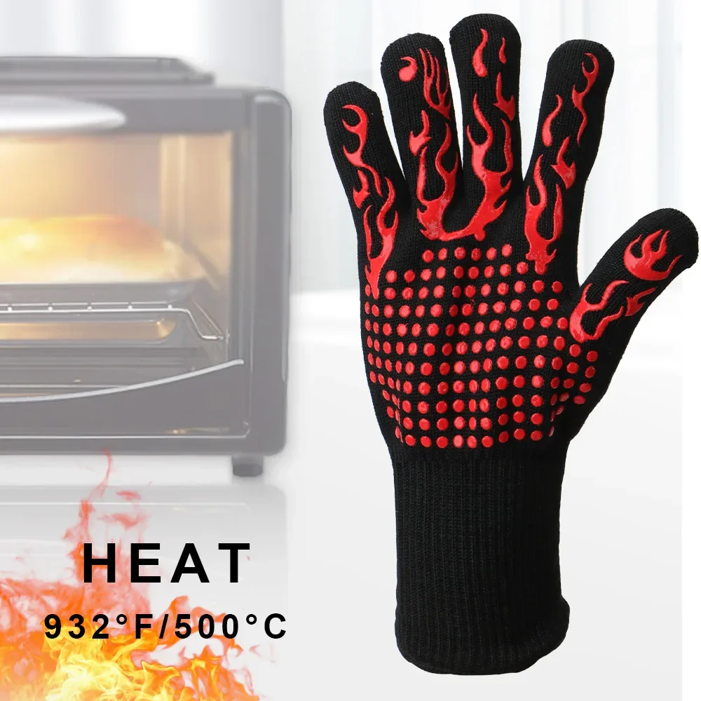 لهب عدم الانزلاق شواء قفازات ا - مراجعة Oven Mitt Silicone وسعره