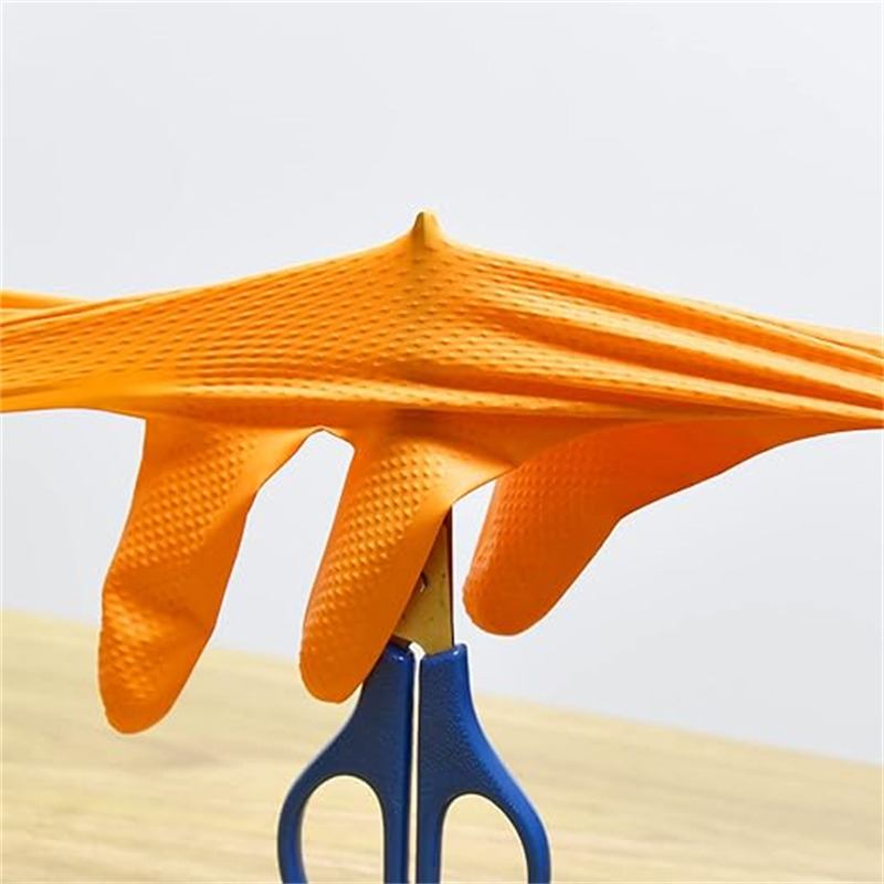 قفازات النتريل البرتقالية شديد - مراجعة Nitrile Mechanic Glove وسعره