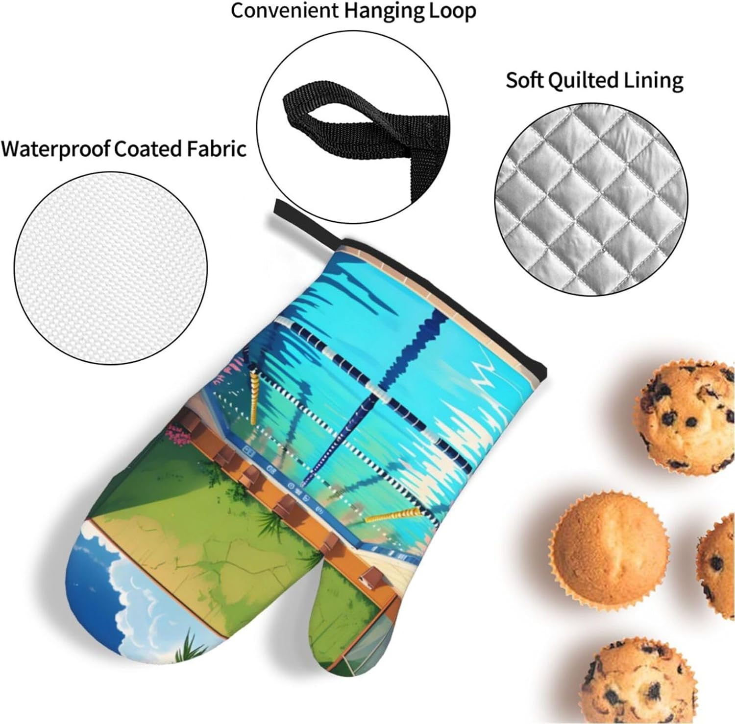 قفازات فرن فلامنغو وحمام السبا - مراجعة Oven Mitt Silicone وسعره